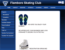 Tablet Screenshot of flamboroskatingclub.com
